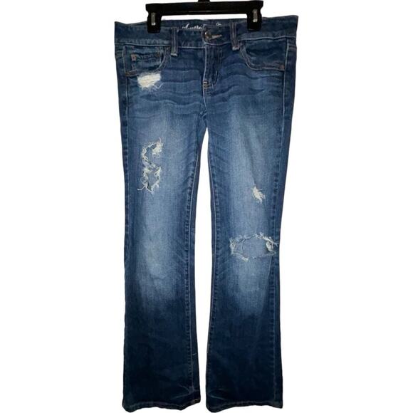 American Eagle Favorite Boyfriend Jeans Sz 2 – Distressed Stretch Denim - Picture 1 of 5